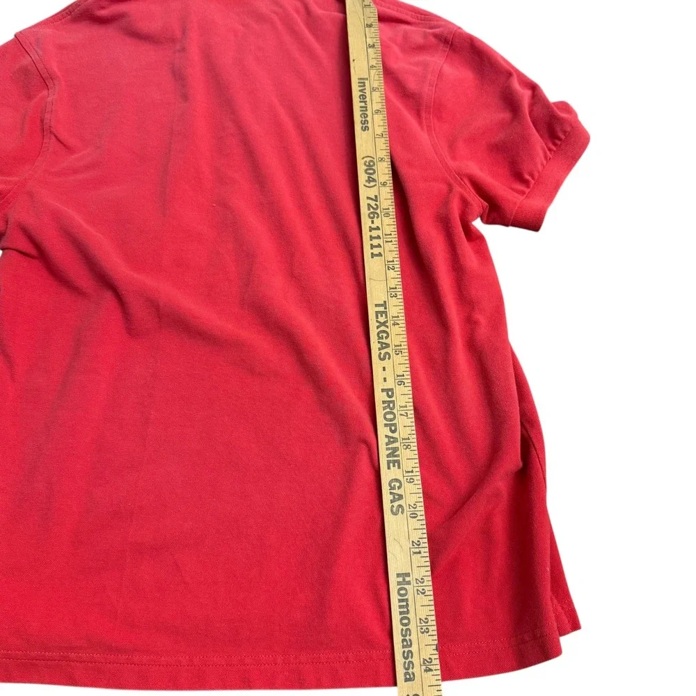 J. Crew Mens Red Flex Pique Polo Shirt Untucked Size M‎ Short Sleeve